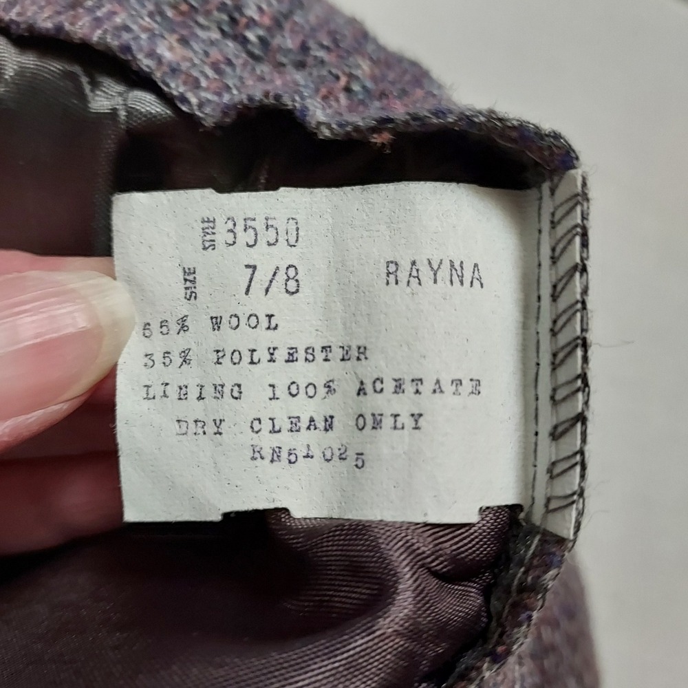 Oscar de la Renta Rayna Wool Tweed Suit Jacket Blazer Pencil Skirt Set Gray 7/8 - Picture 14 of 14